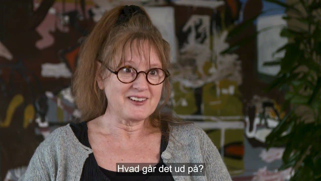 Stilbillede fra Solvej Balles forfatterstafet-video